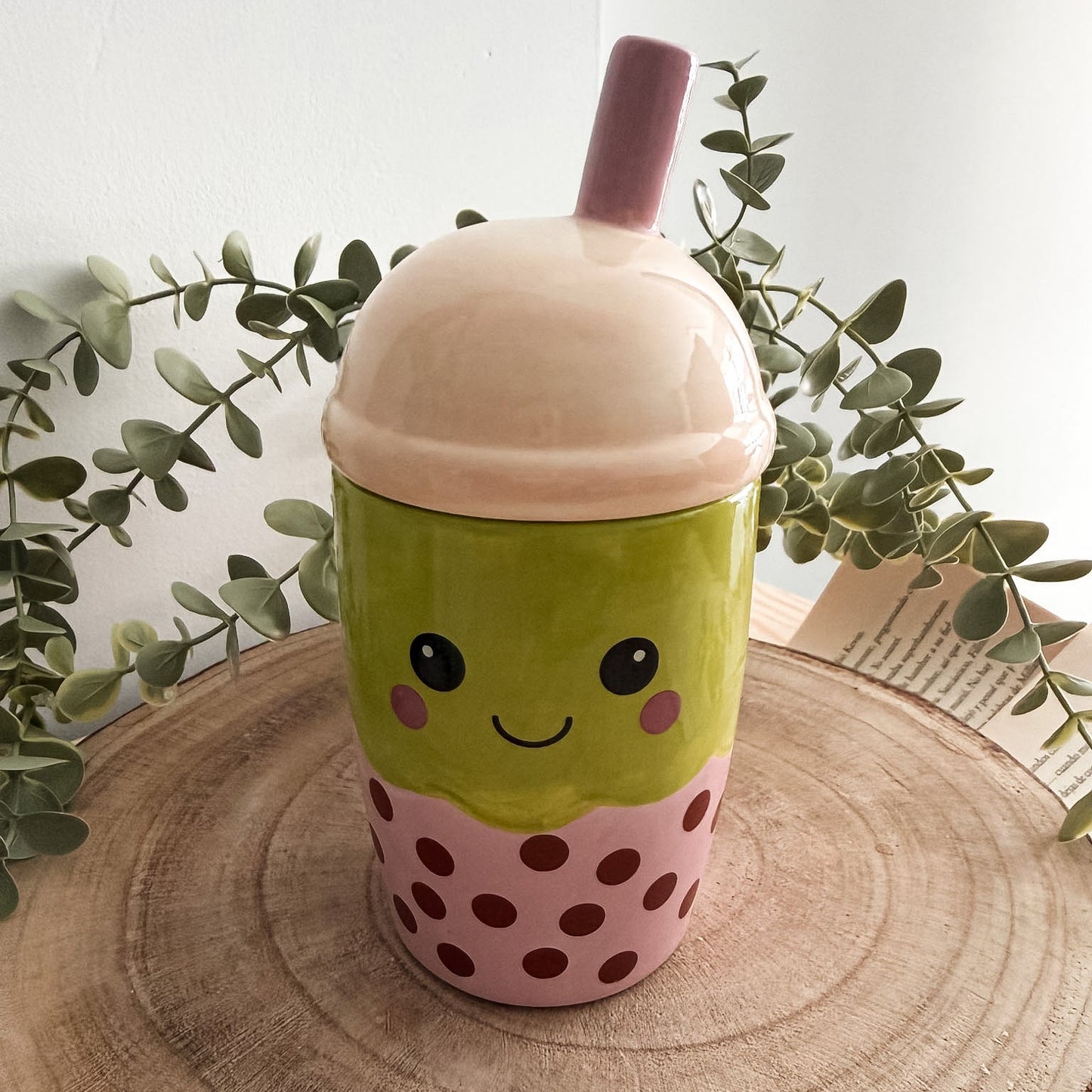 Quemador de Cera Bubble Tea | Cerámica Kawaii Bubble Tea