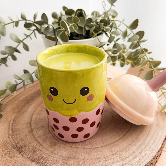 Quemador de Cera Bubble Tea | Cerámica Kawaii Bubble Tea