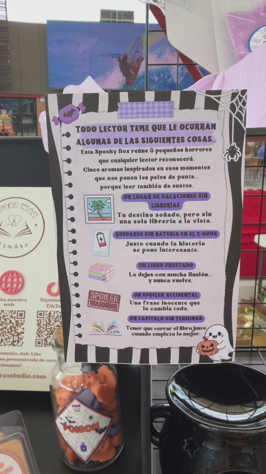 Spooky Box: El terror de un lector | Wax melts de Halloween