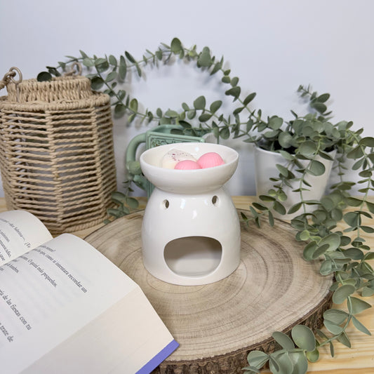 Quemador de Cera Butterfly - Diseño Mariposa Blanca Cerámica